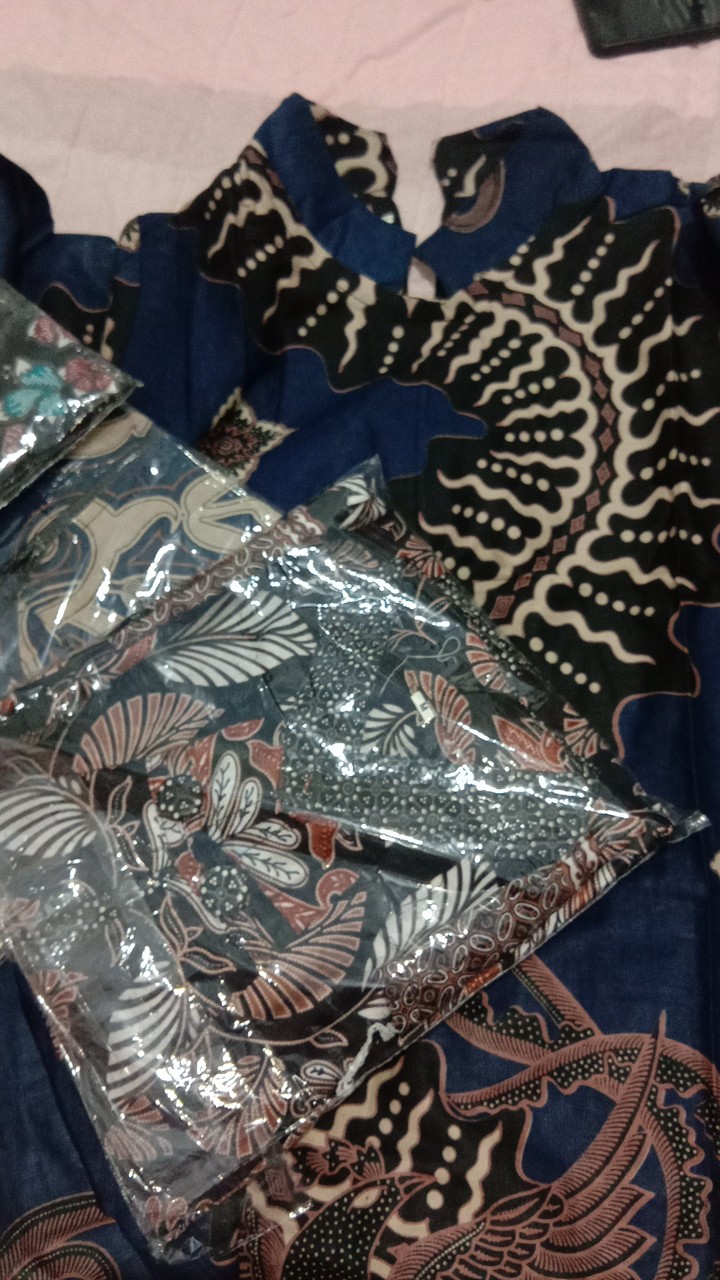 Tey-17 Batik Wanita Asj Sa Hrb026 Kenongo Kemeja Tosca Pendek
