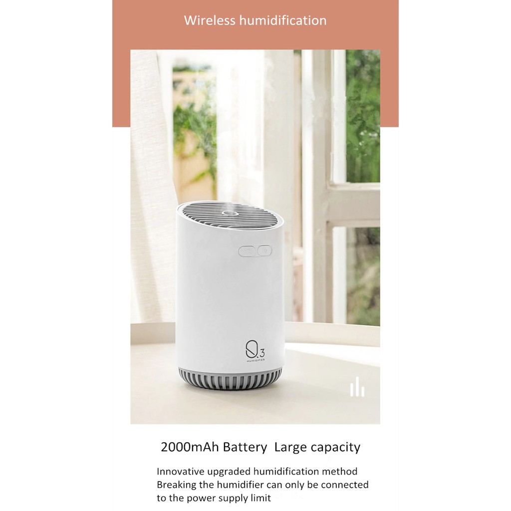 Q3 Rechargeable Wireless Air Humidifier Aromatherapy 320ML