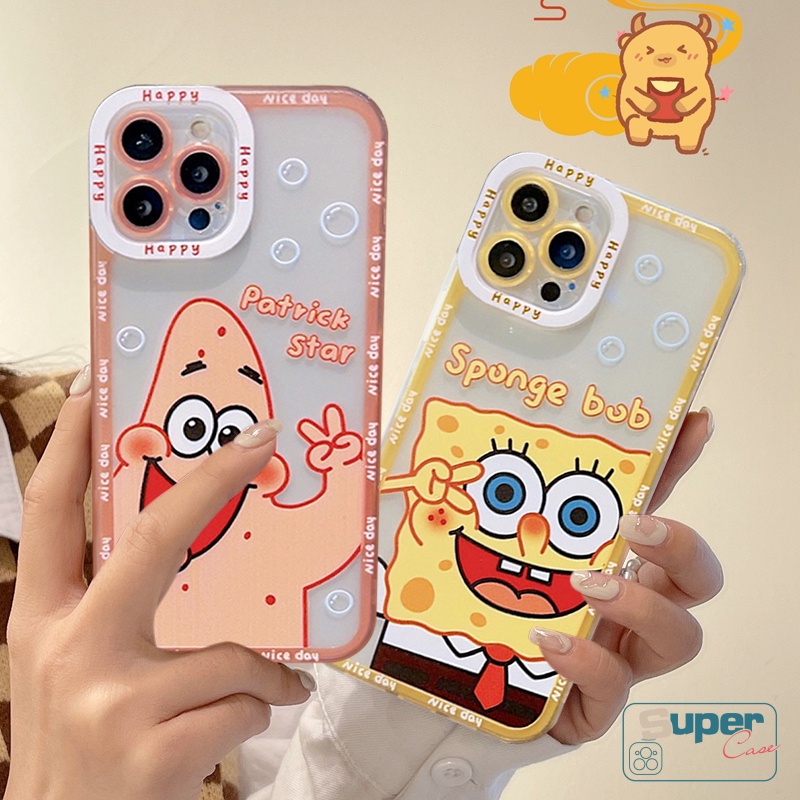 Case Untuk Vivo Y02 Y02s Y16 Y22 Y35 Y22s V25E Y17 Y33S Y15 Y21S Y20 Y15S Y20i Y12 Y11 V21 V23 V23E Y33T Y21 Y01 T1 Y75 Y53S Y15A Y11S Y51 Y51A Sarung SpongeBob Kartun