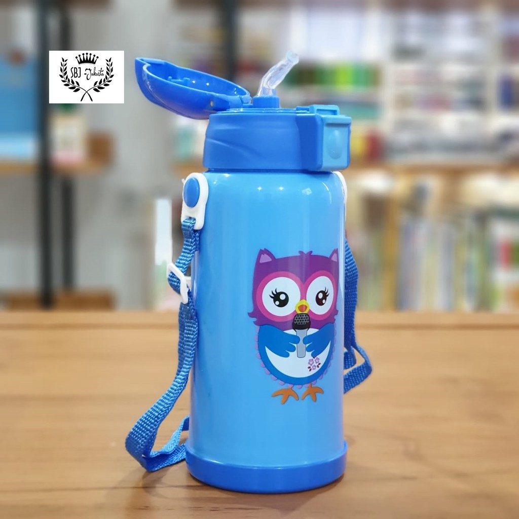 Animal Series III Botol air minum PLASTIK anak BPA Free 500 ml dengan Tali Selempang