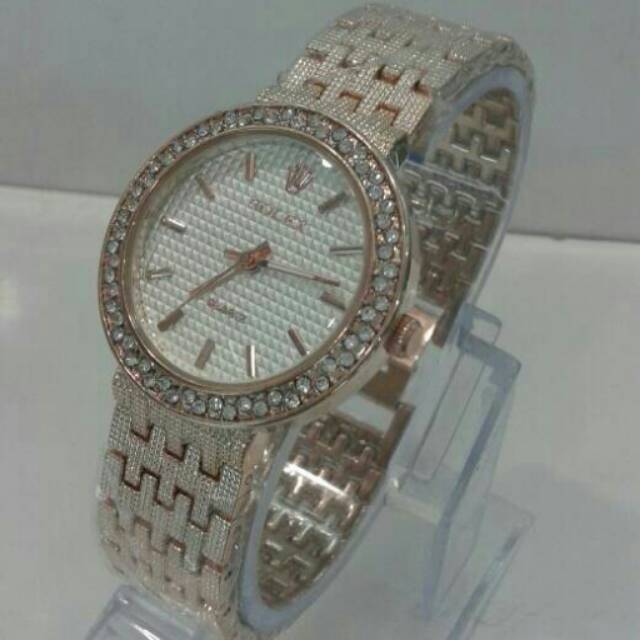 Jam tangan rolex ring diamond kw super