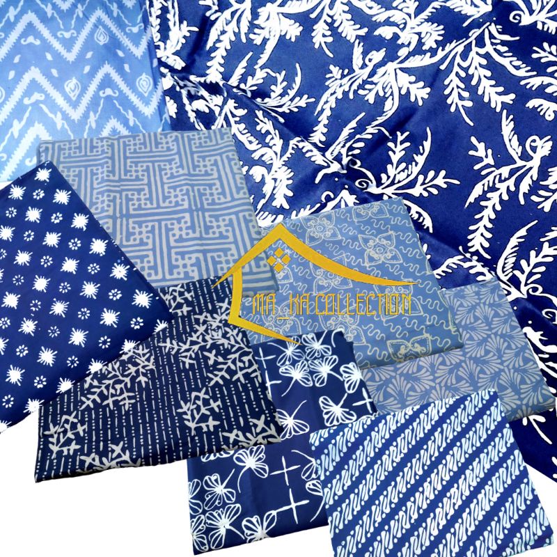 Kain Batik Garutan/Batik Cap/Batik Biru/Batik Navy