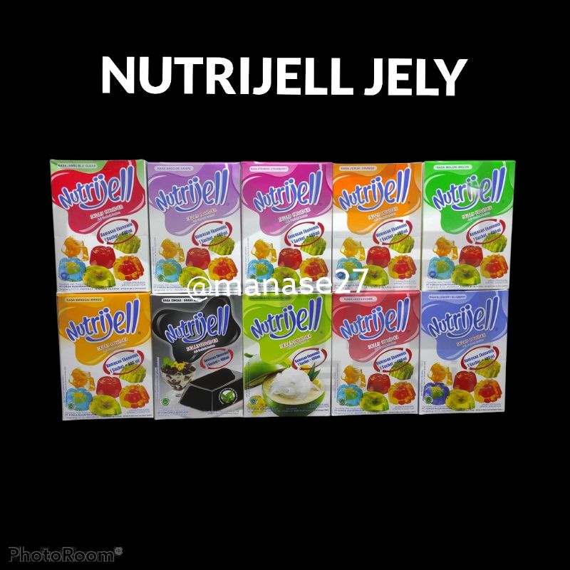 

NUTRIJELL jely coklat, cincau, mangga, kelapa kopyor, jeruk, anggur, lecy