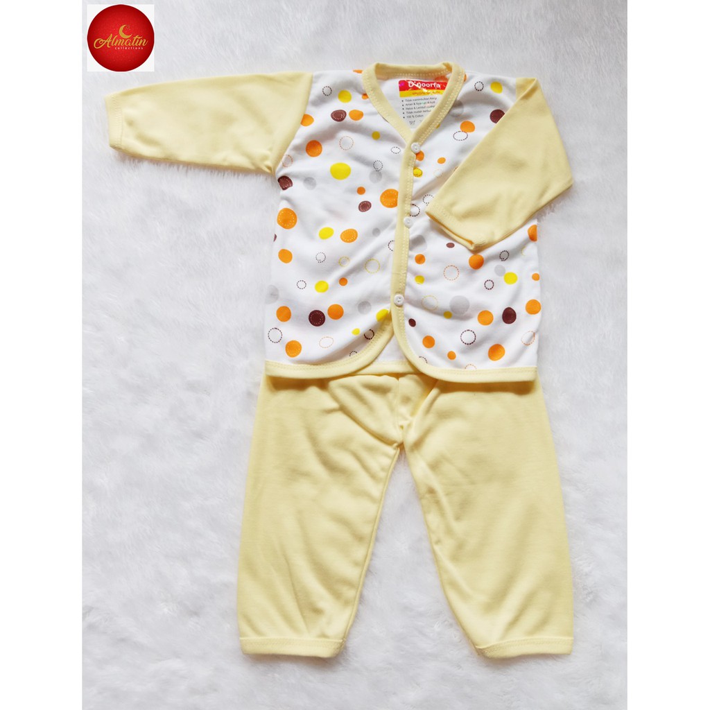 Setelan Baju Panjang Bayi 0-12 Bulan Dapat 3 Stel / Setelan Baju Bayi Tangan Panjang Motif Polkadot