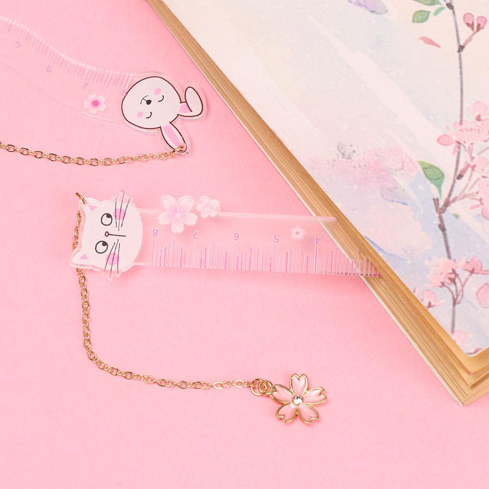 Preva Binder Bookmark Kreatif Alat Tulis Bunga Cherry Snowflake Daun Klip Holder