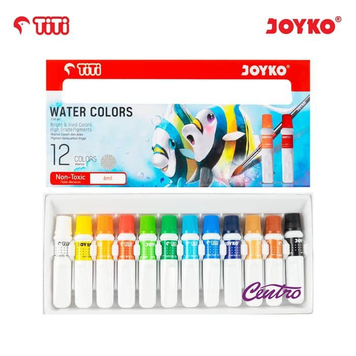 

air-cat- titi cat air anak tube water color wc-6ml-12 warna colors original -cat-air.