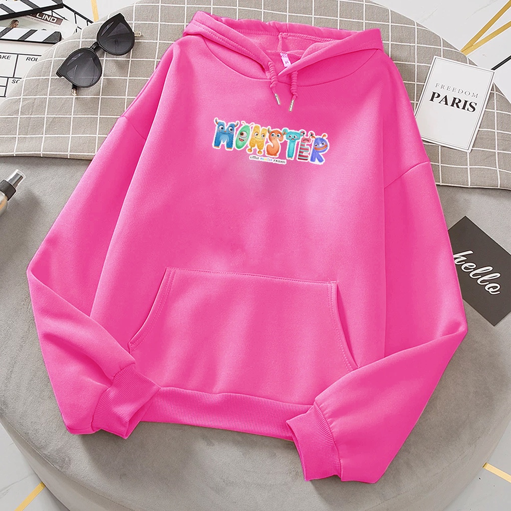 Sweater hoodie anak perempuan MONSTER baju anak cewek cowok anime keren