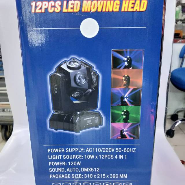 Moving head ball 12x10watt led 4in1