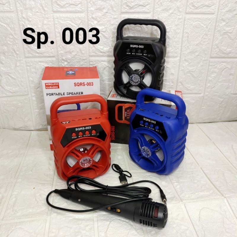 SPEAKER KARAOKE BLUETOOTH + MIC | SPEAKER MINI SQRS-003