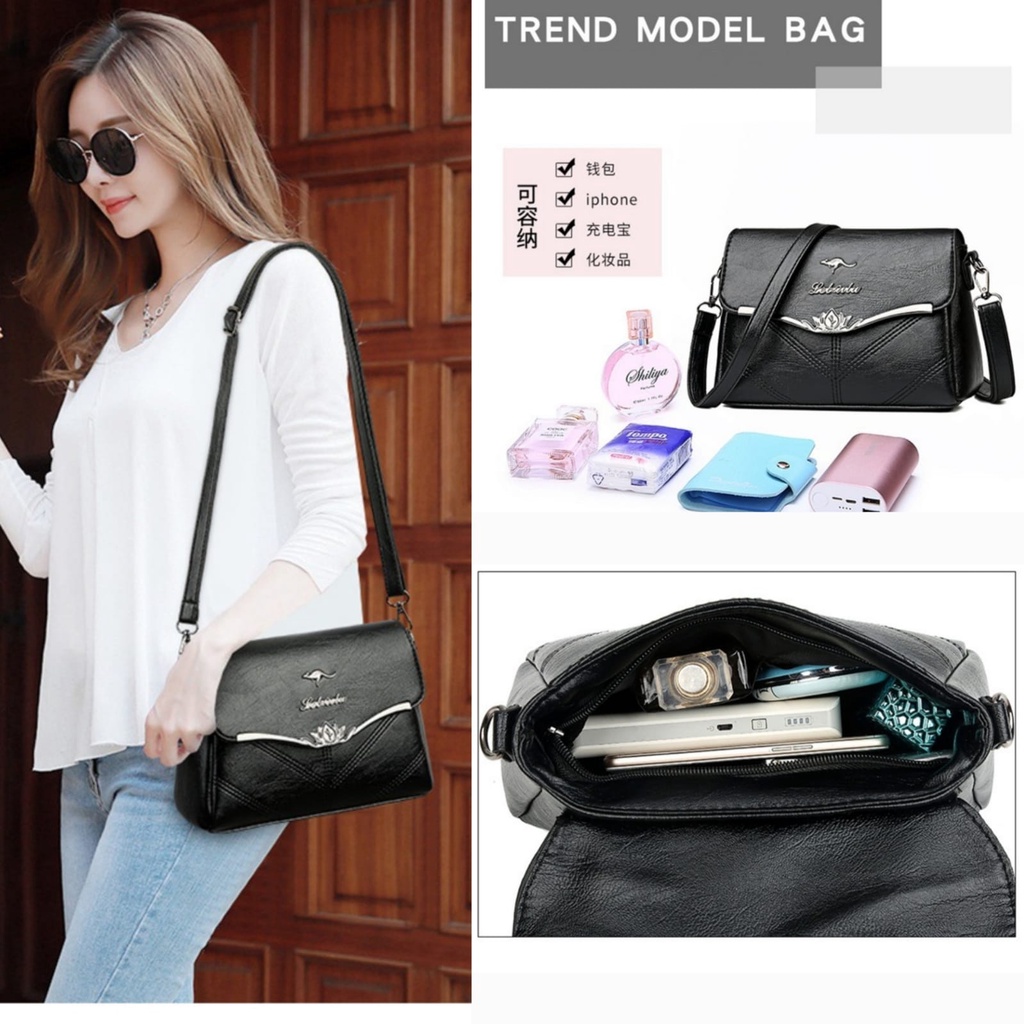 TAS SELEMPANG WANITA PESTA KOREA KULIT HITAM ORI IMPORT FASHION BREZNA TA594B5 SLING BAG MURAH CEWEK KEKINIAN REMAJA SIMPLE BRANDED PREMIUM BATAM