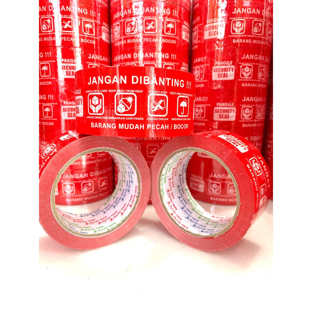 

Isolasi Lakban Fragile Merah 2 Solatip, Lakban & Double Tape Super Merah (48MM x 60 Y FULL)