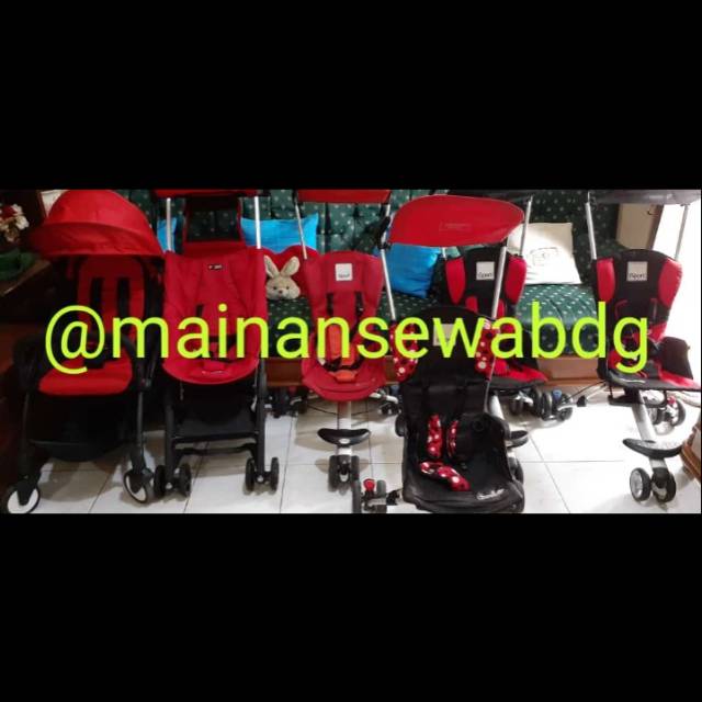 Stroller isport pockit yoya merah preloved