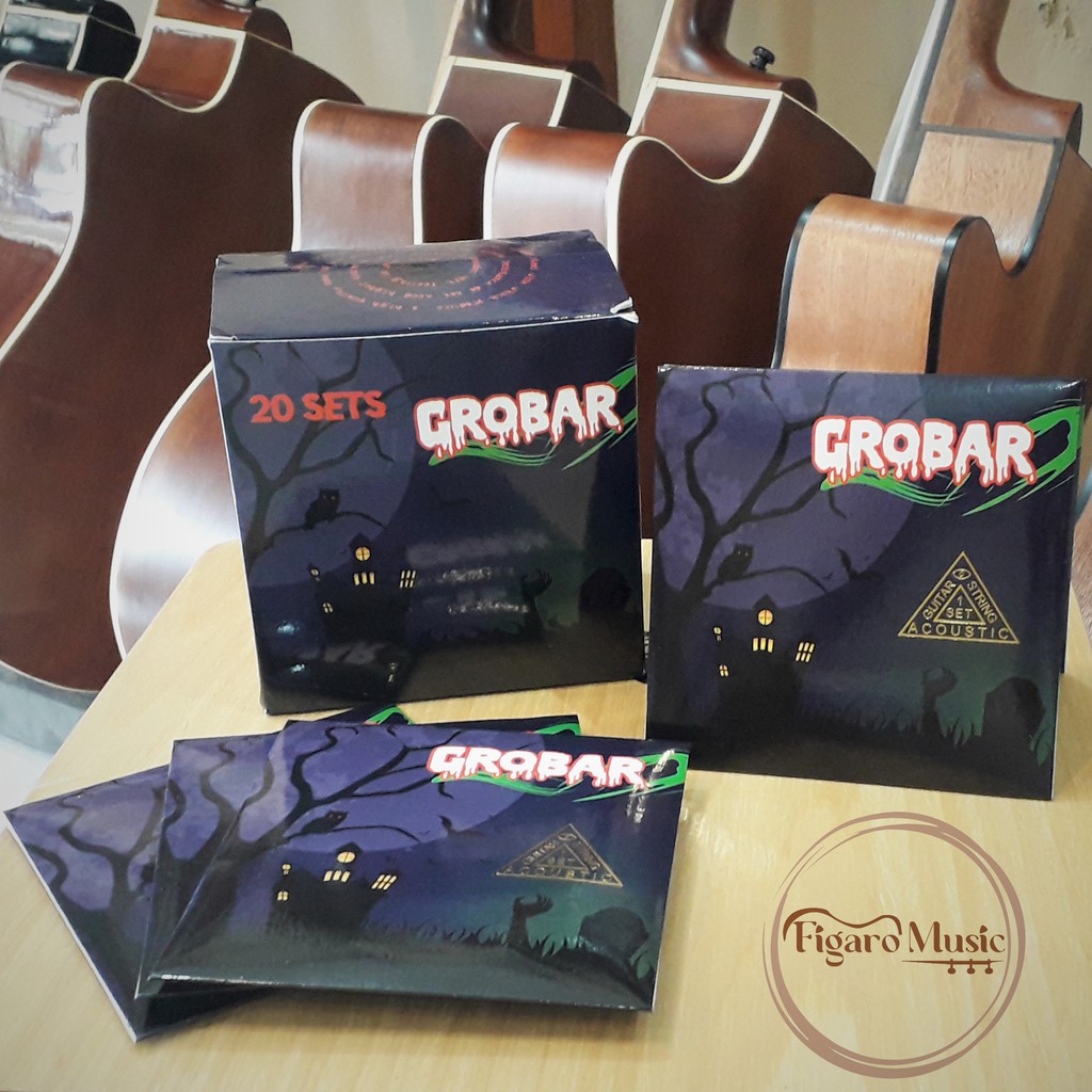Senar Gitar Akustik Merk GROBAR .09-.42 - 1 Set