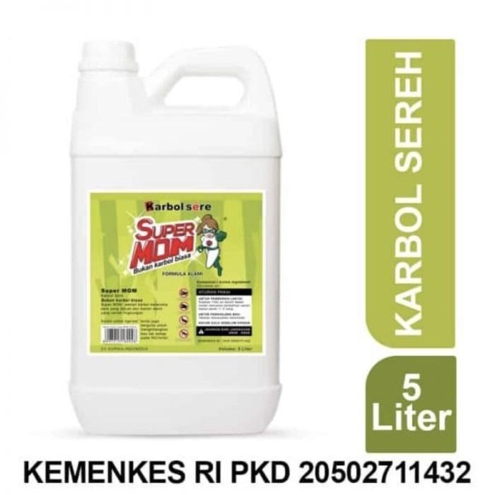 Karbol sere SUPER MOM 5 L - karbol sereh supermom distributor resmi Best Seller