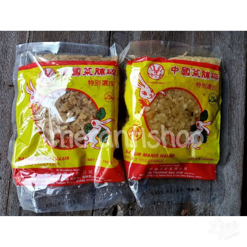 CAIPO ASIN MANIS / SALTED SWEET VEGETABLE / SAYUR LOBAK HALUS ASIN MANIS 150 GRAM TWIN RABBIT / CAI 