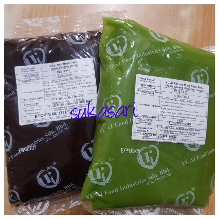 

Yu Ai filling paste Red bean 1kg / kacang merah isian roti pao