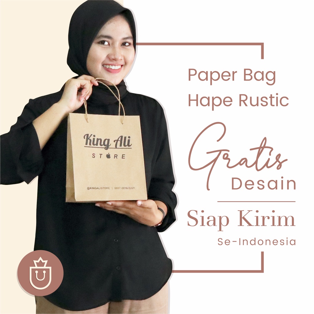 

Paper Bag (tas kertas) Coklat Rustic | Kemasan Handphone, Hijab, Souvenir, dll.