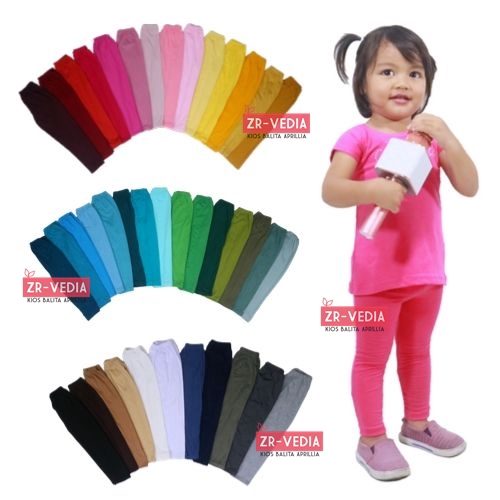 Legging Anak Perempuan / Celana Bayi Baby Panjang Leging Kaos Ketat Polos Lejing Cewek Import Murah
