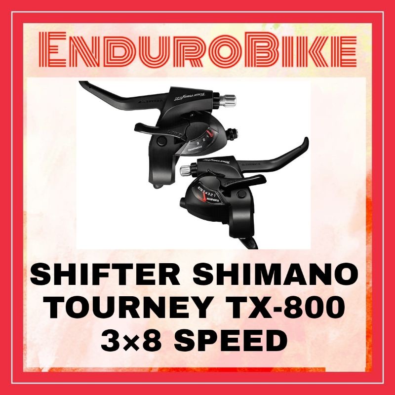 SHIFTER SHIMANO TOURNEY TX800 3 × 8 SPEED TRIPLE RIGHT LEFT TX 800 ENDUROBIKE