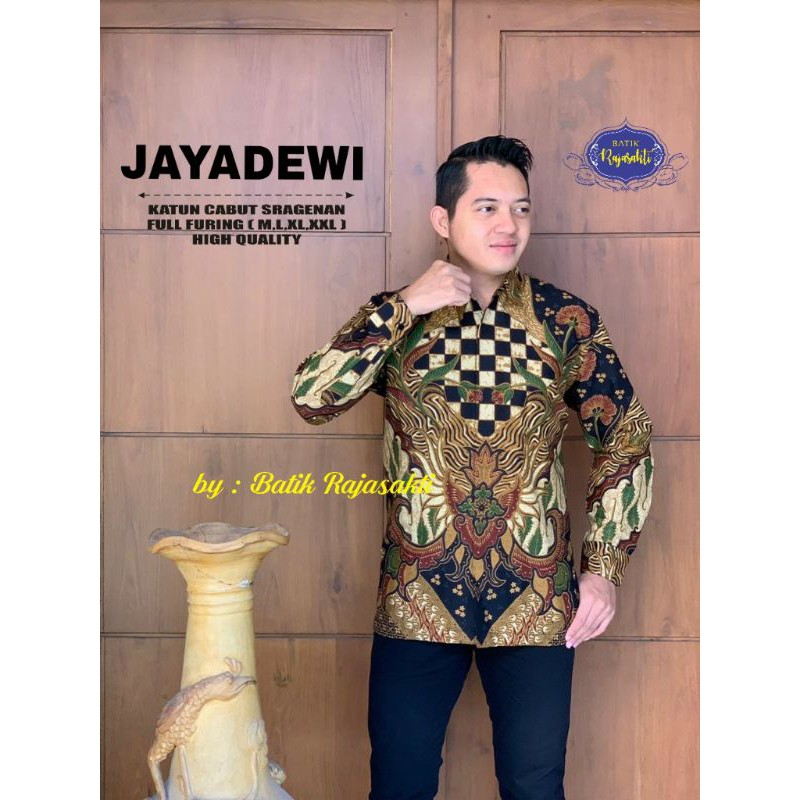 KEMEJA BATIK PRIA TERBARU BATIK LAPIS FURING MOTIF CATUR LENGAN PANJANG DAN PENDEK BATIK JAYADEWI