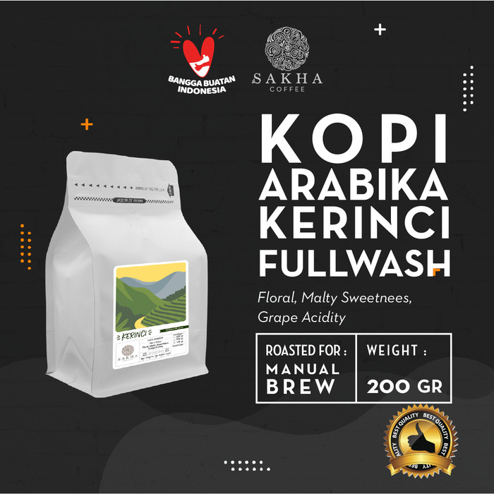 

Kopi Arabika Kerinci Jambi Roasted For Manual Brew 200 Gr SAKHA COFFEE - KMKER200