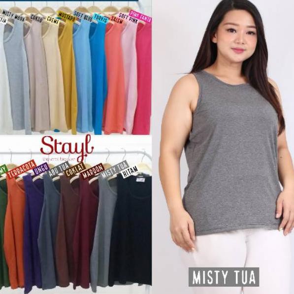 cbg-506⁑ STAYL BIGsize - Kaos UCanSee Wanita 20 Warna | You Can See Jumbo | Inner Big Size | Singlet