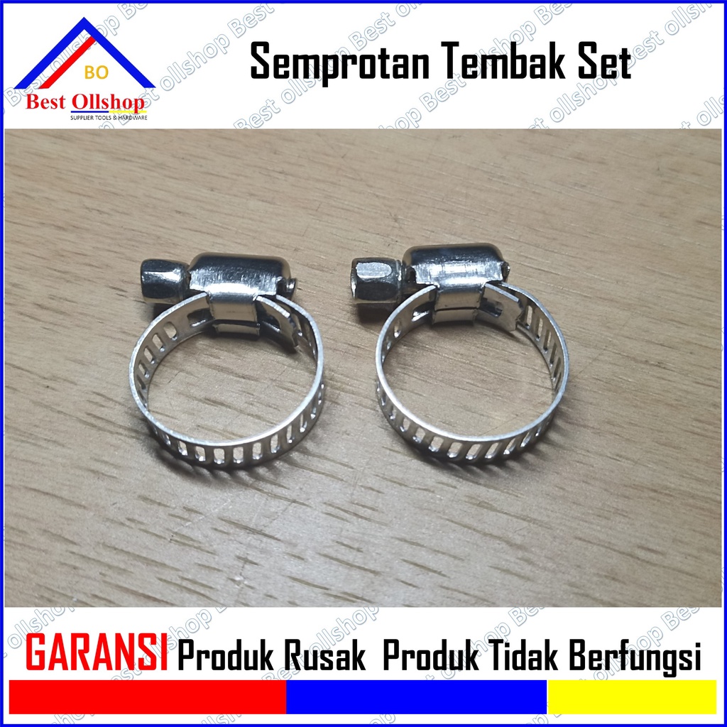 Semprotan Tembak Selang Clamp Klem Cincin Hose Konektor Siram Taman / Semprotan Taman / Semprotan motor / Semprotan Cuci Mobil Siram Taman 1 Set Murah