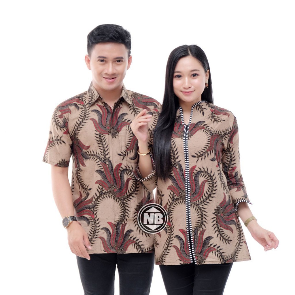 Couple Batik baju pria wanita batik seragam kantor batik pesta M L XL XXL baju modis seragam batik