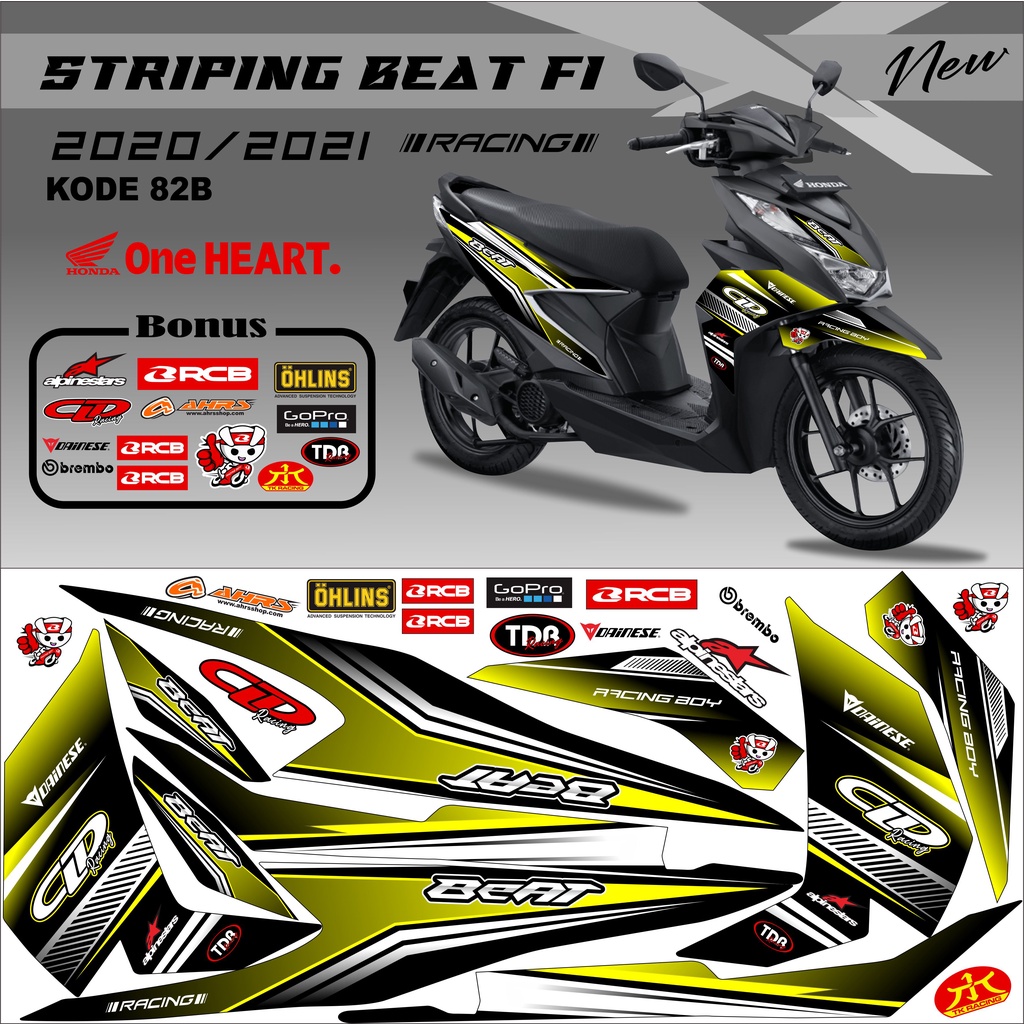 Striping Beat 2021 Variasi Stiker Beat Kode 82