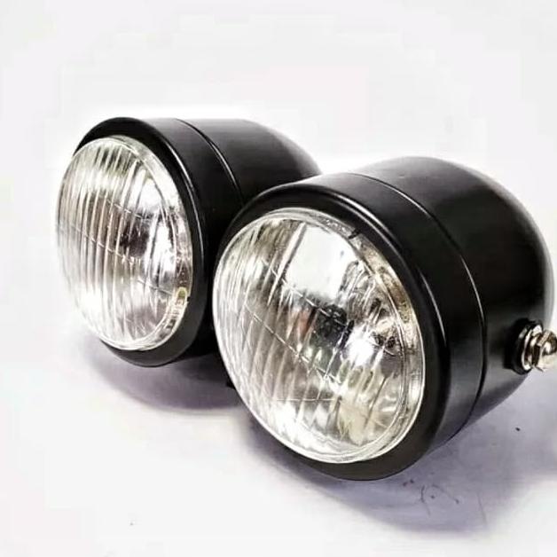 Headlamp caferacer Twin lampu depan double caferacer custom