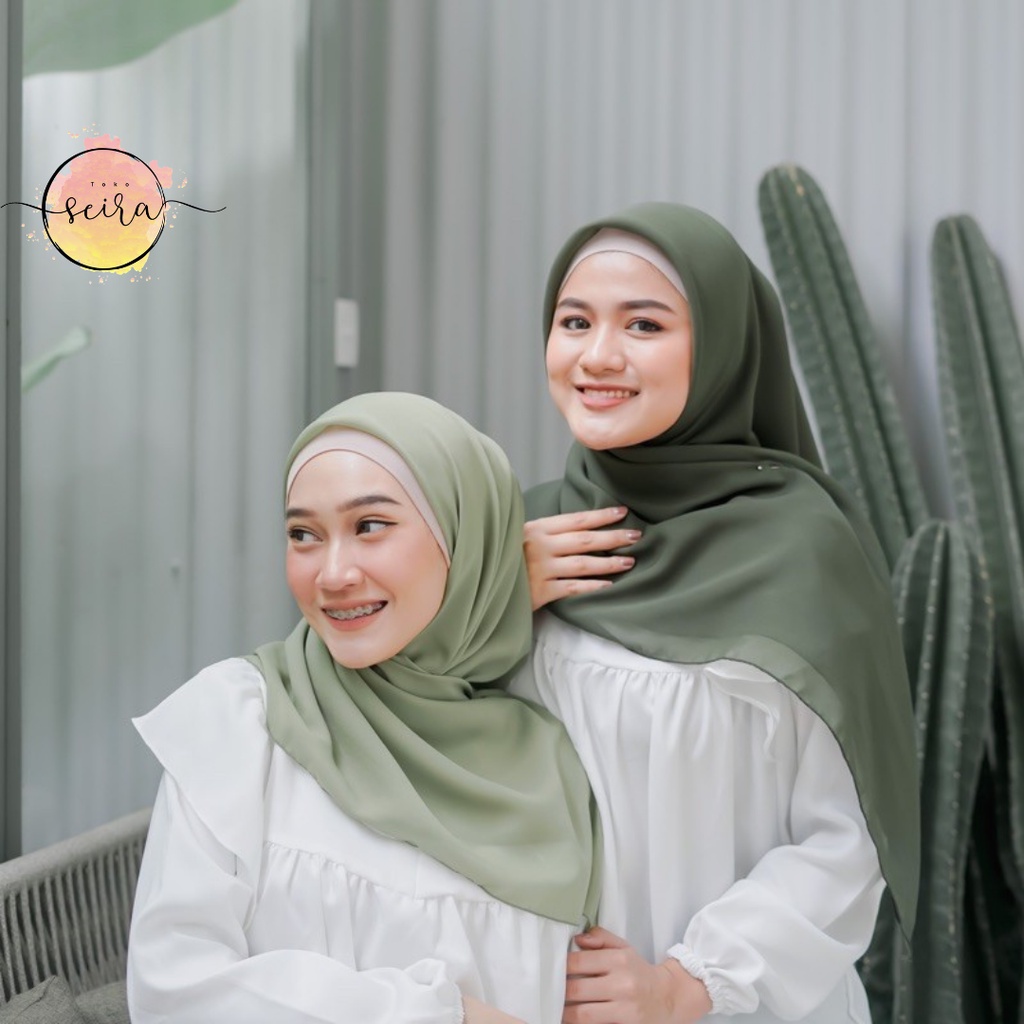 [BISA COD] Bella Square Hijab Segiempat / Kerudung Segi Empat Bella Square / Jilbab Segiempat Bela (Kain Tebal Adem Tidak Menerawang)