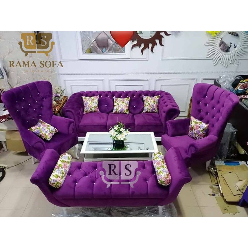 Sofa chesterfild sofa wingback sofa wingchair kursi furniture sofa minimalis sofa jaguar kursi tamu 