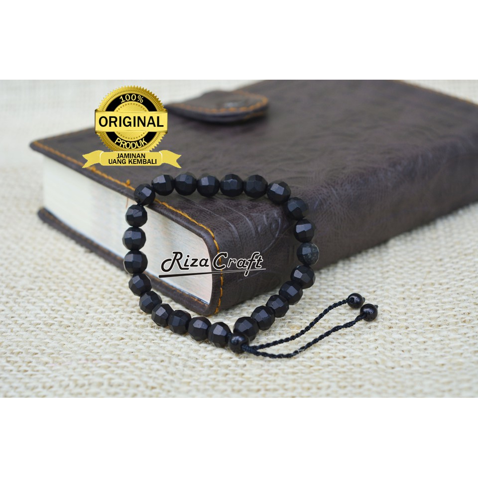 Sylviana723 Gelang Natural Kayu Kokka Kaukah Turki Arab Asli Hitam Cutting Unik Untuk Pria Wanita