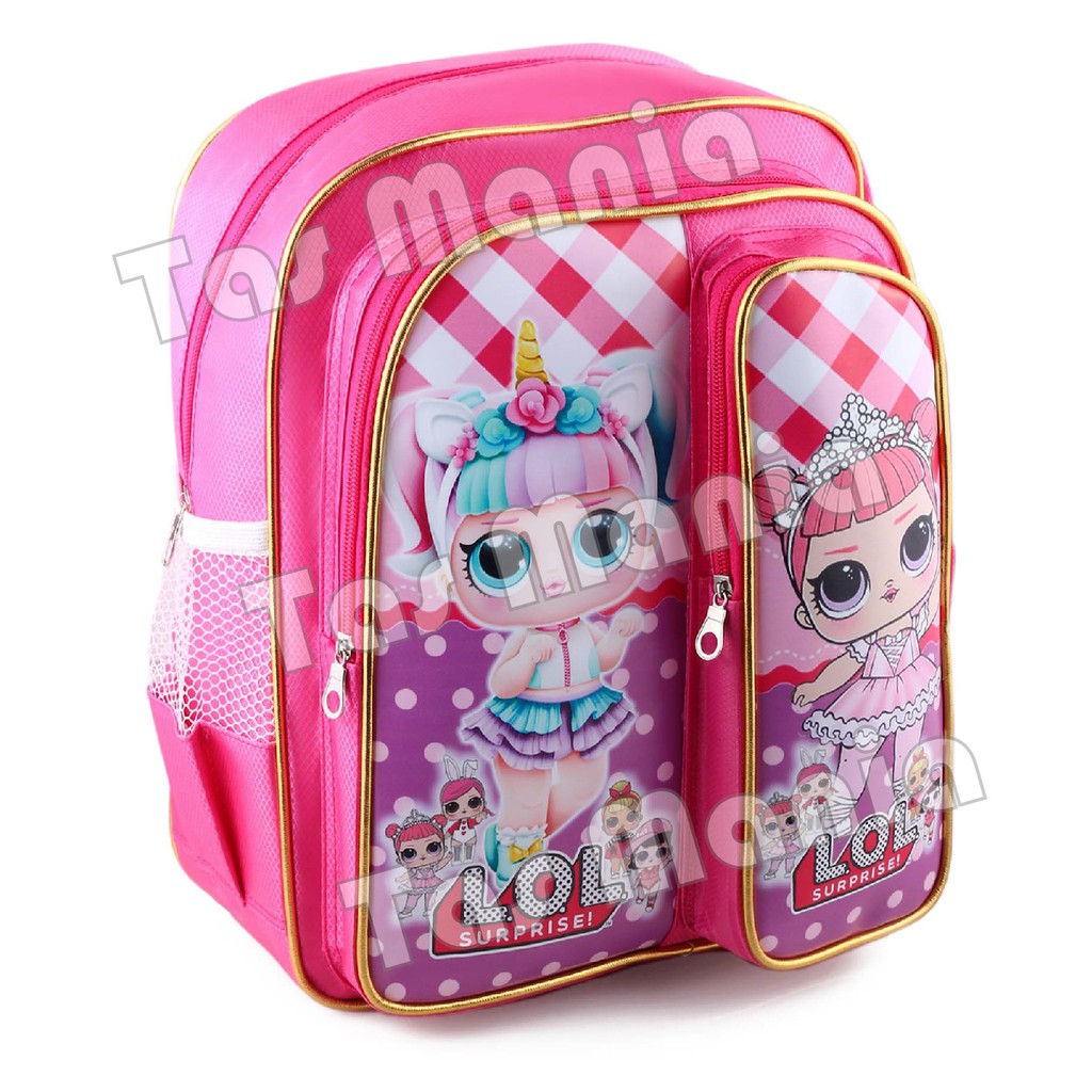 PTS -Ransel Sekolah Anak Perempuan Karakter - Dynamic Two .PT - PINK + FREE Lunch Box