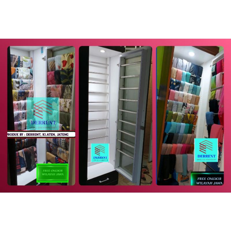 Rak Hijab,Lemari jilbab,Gantungan hijab