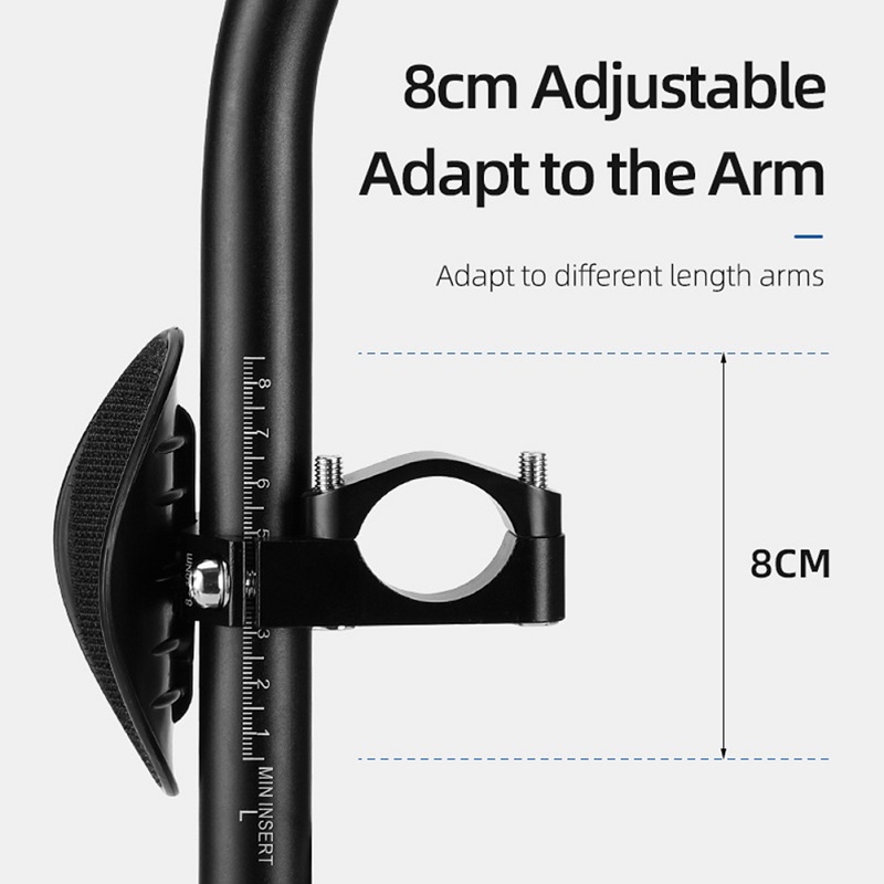 Mi.more Setang Istirahat Sepeda Gunung, Handlebar Relaxing MTB Arm Rest TT Handlebar Sepeda Stang Tipe Terpisah