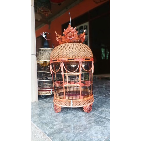 sangkar perkutut mataram mahkota ukir
