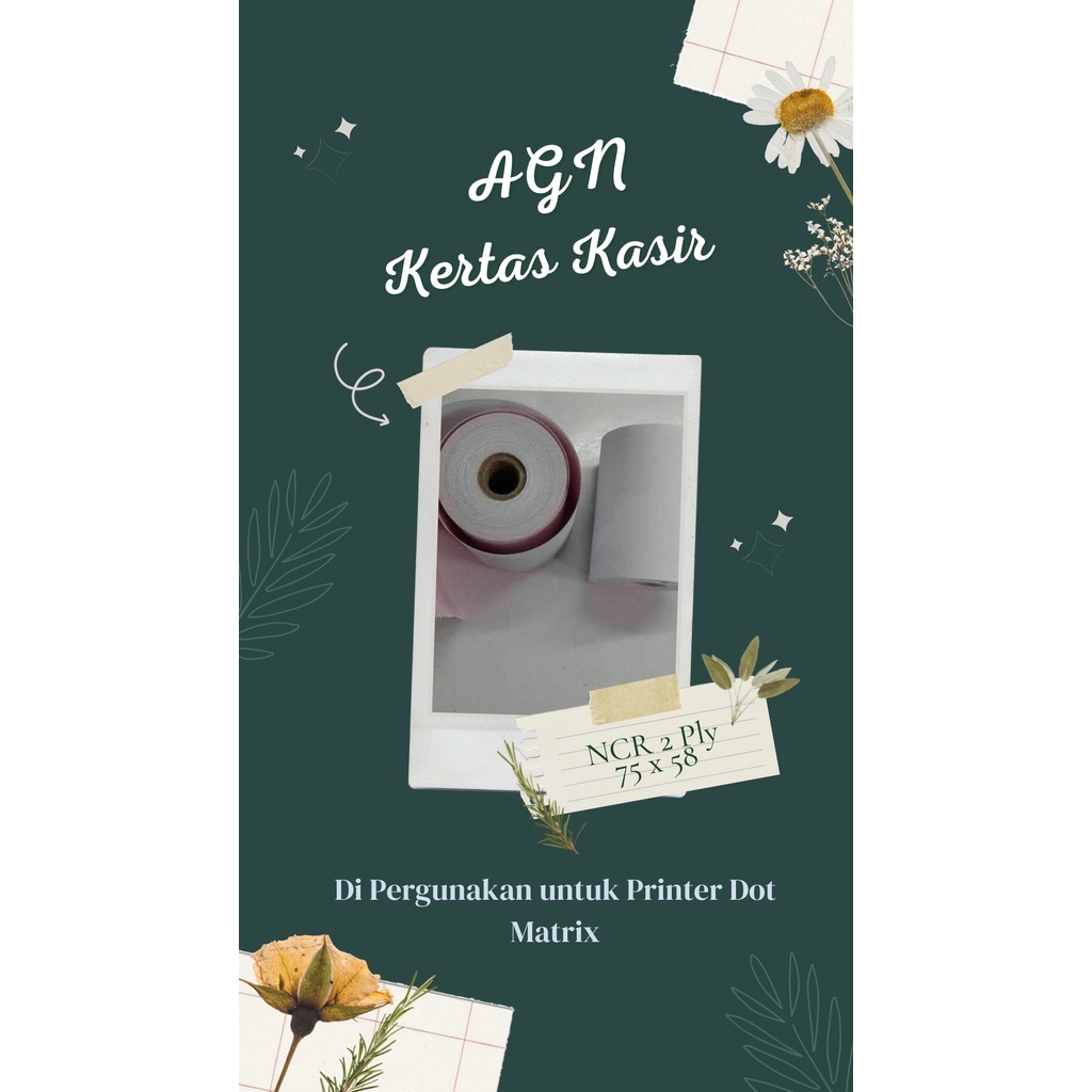 Paper Roll - NCR 2 Ply - 75 x 58 - isi 100 Roll