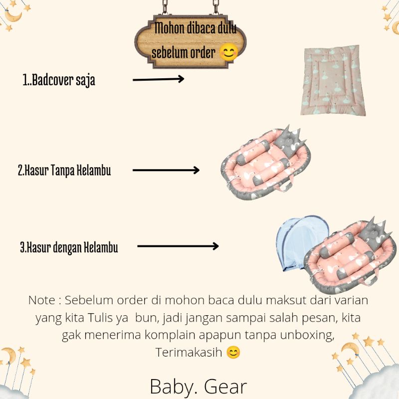 Kasur Bayi  Baby Nest Terlaris|kado Baby|Bantal Guling Kelambu Anti Nyamuk