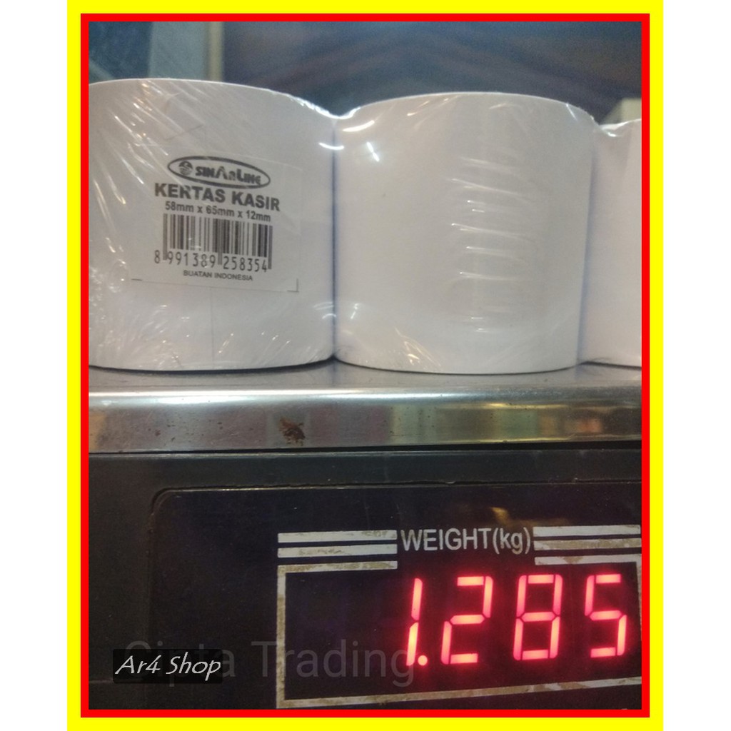 

Registery Paper Kertas Kasir - Sinar Line - 58Mm X 65Mm & 40;10 Roll& 41;