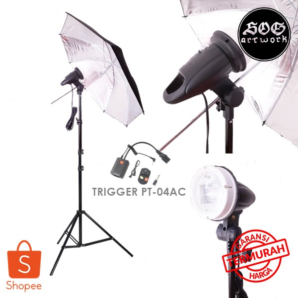 Paket Lighting Lampu Studio ML-90 Lightstand Trigger Payung Umbrella