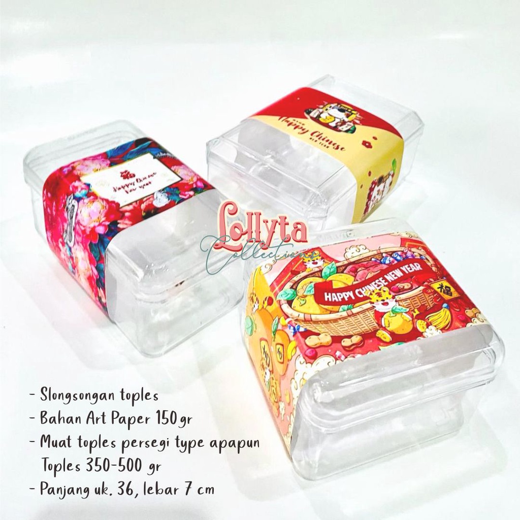 

Belts untuk toples Persegi 350 - 500gr Tema CNY / IMLEK