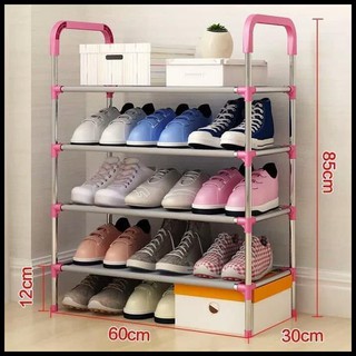 Rak Sepatu 4 Susun Portable Shoes Rack Zig Zag Shoe Rack Sandal Holder Import Shopee Indonesia