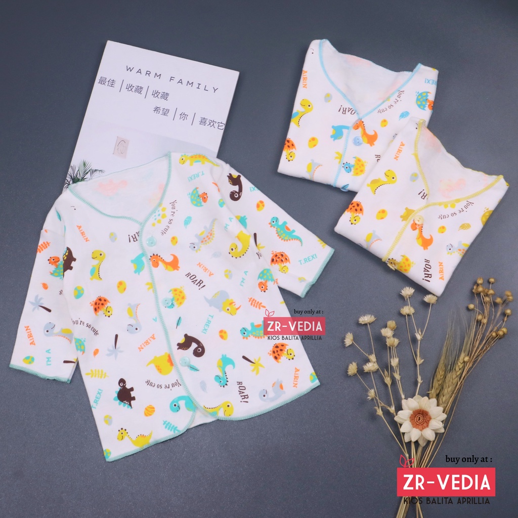 (ISI 6-12 PC) SNI Baju Kancing Lengan Panjang / STANDAR SNI uk Baby New Born Baju Bayi Import Kado