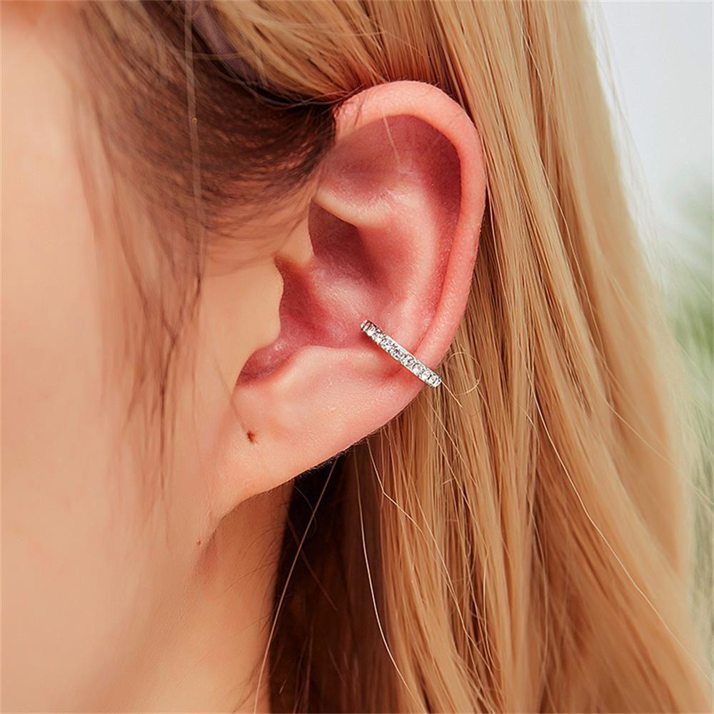 Lily 1PC CZ Cuff Anting Wanita Pria Fashion Hadiah Klip Telinga Perhiasan Tanpa Tindik Lingkaran Telinga Cuff