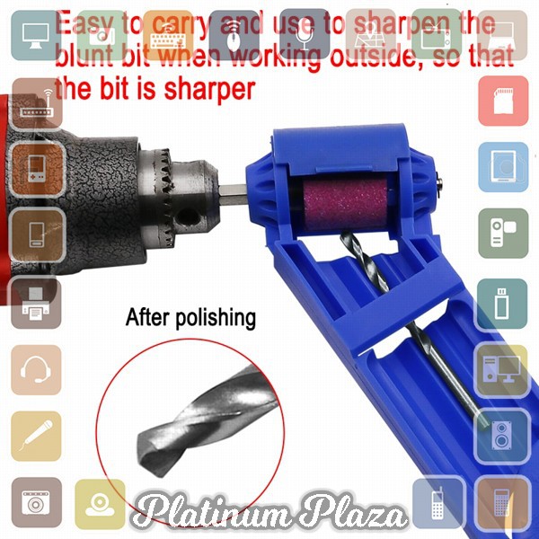 Xingweiqiang Alat Asah Mata Bor Corundum Wheel Bit Sharpener Titanium Drill Grinding -`28IELL-- Blue