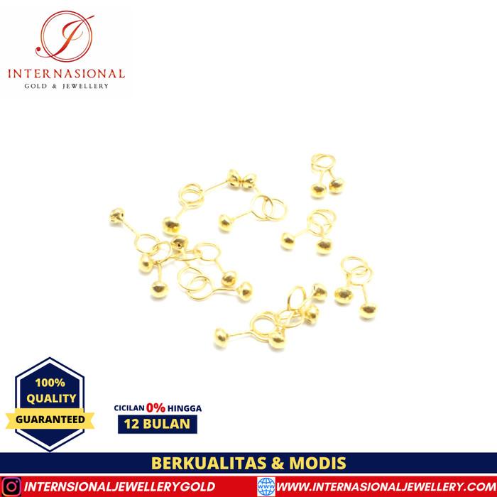 Nay / Anting Emas Kuning Asli 24 Karat International Original Amk Toge