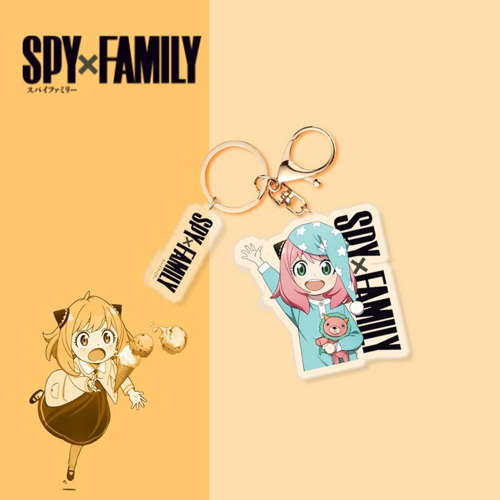 Agustina Anime SPY X FAMILY Keyring Anime Lucu Liontin Yor Forger Loid Aksesoris Interior Mobil Gantungan Kunci