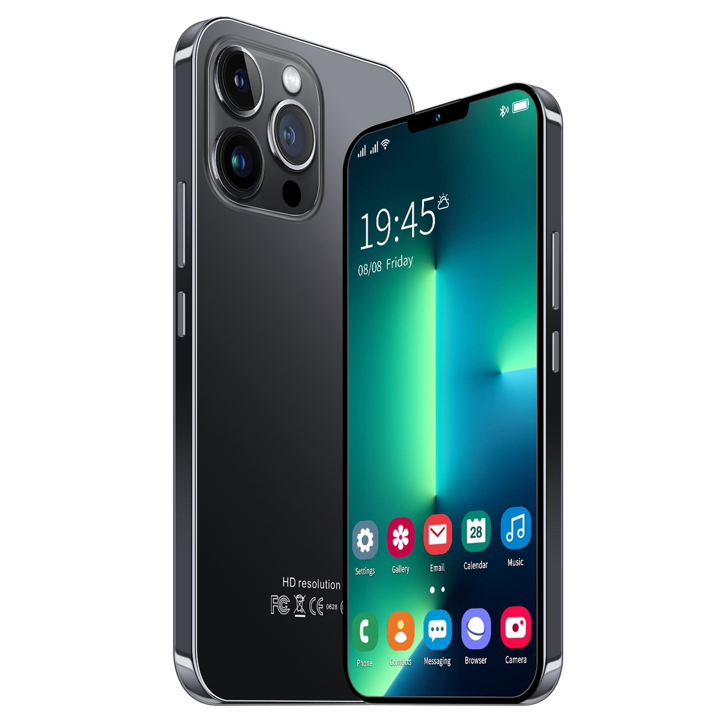 【 Produk Baru hp 】 Ponsel  Pintar Baru i13 pro max Android 10.0 Layar HD 7,5 inci 4G/5G HP Original wajah unlock Handphone Android Free Aksesoris-Black