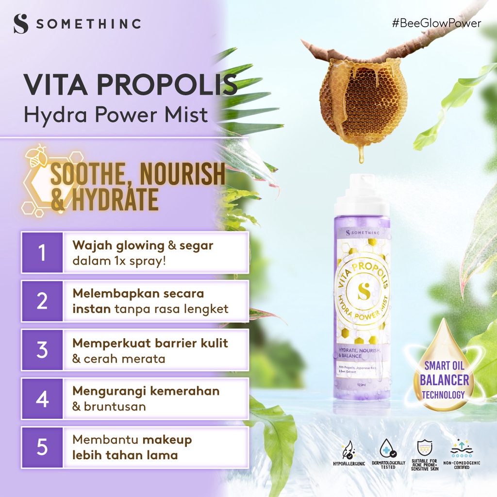 SOMETHINC VITA PROPOLIS HYDRA POWER MIST - HYDRATE, NOURISH &amp; BALANCE FACIAL MIST 135ML